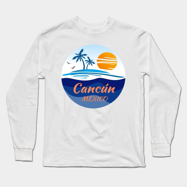 Cancun MEXICO Long Sleeve T-Shirt by MtWoodson